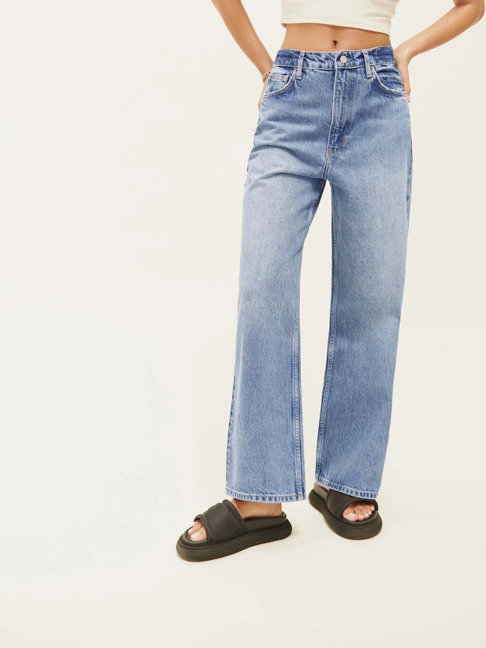 REFORMATION WILDER HIGH RISE WIDE LEG JEANS ECOFRIENDLY 25